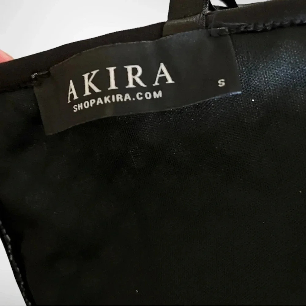 AKIRA Silver And Black‎ Honeycomb Bodycon Dress Size Small | EUC - Picture 6 of 7